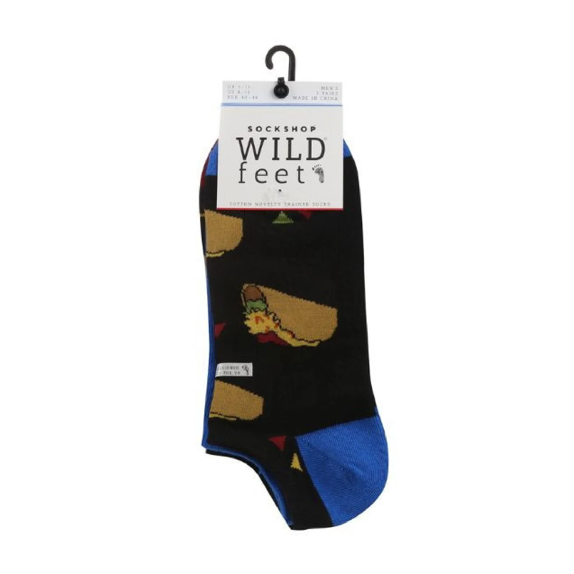 3 Pack Mens Novelty Patterned Cotton Trainer Socks