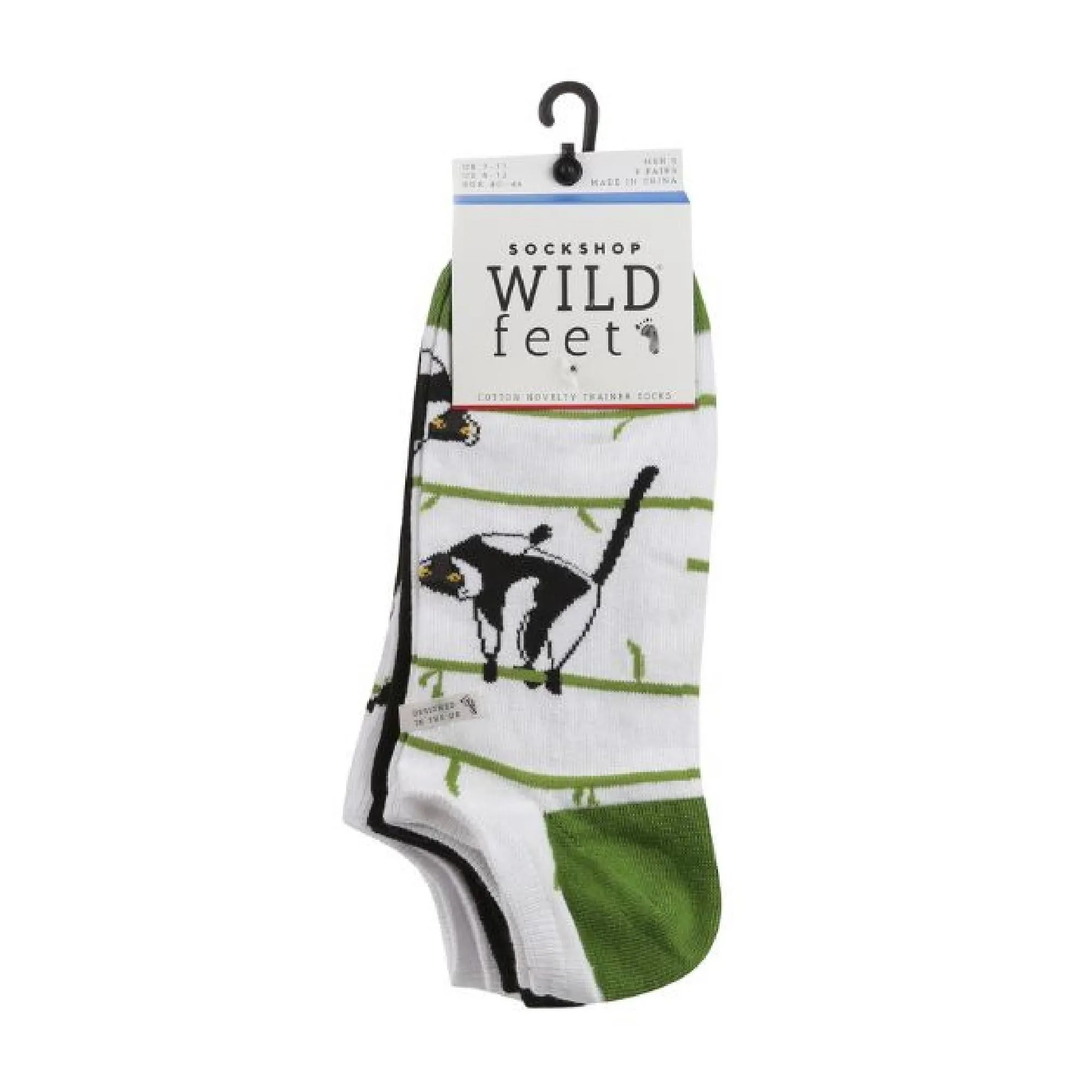 3 Pack Mens Novelty Patterned Cotton Trainer Socks