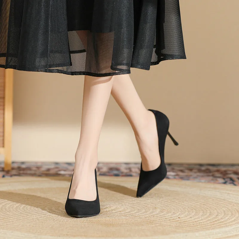 💥50% OFF & Free Shipping👠High-Quality Women's Pointed-Toe Black High Heels