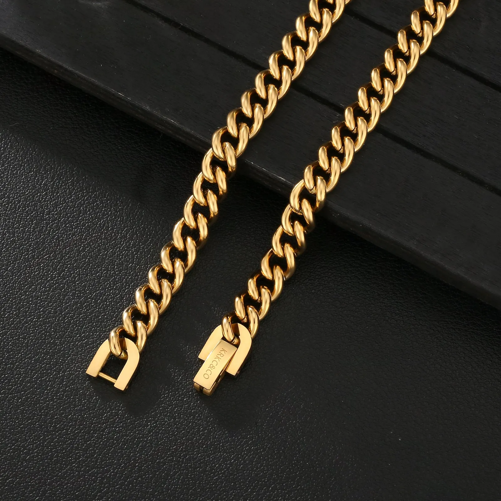 7mm Miami Cuban Link Chain in 18K Gold/ White Gold KRKC