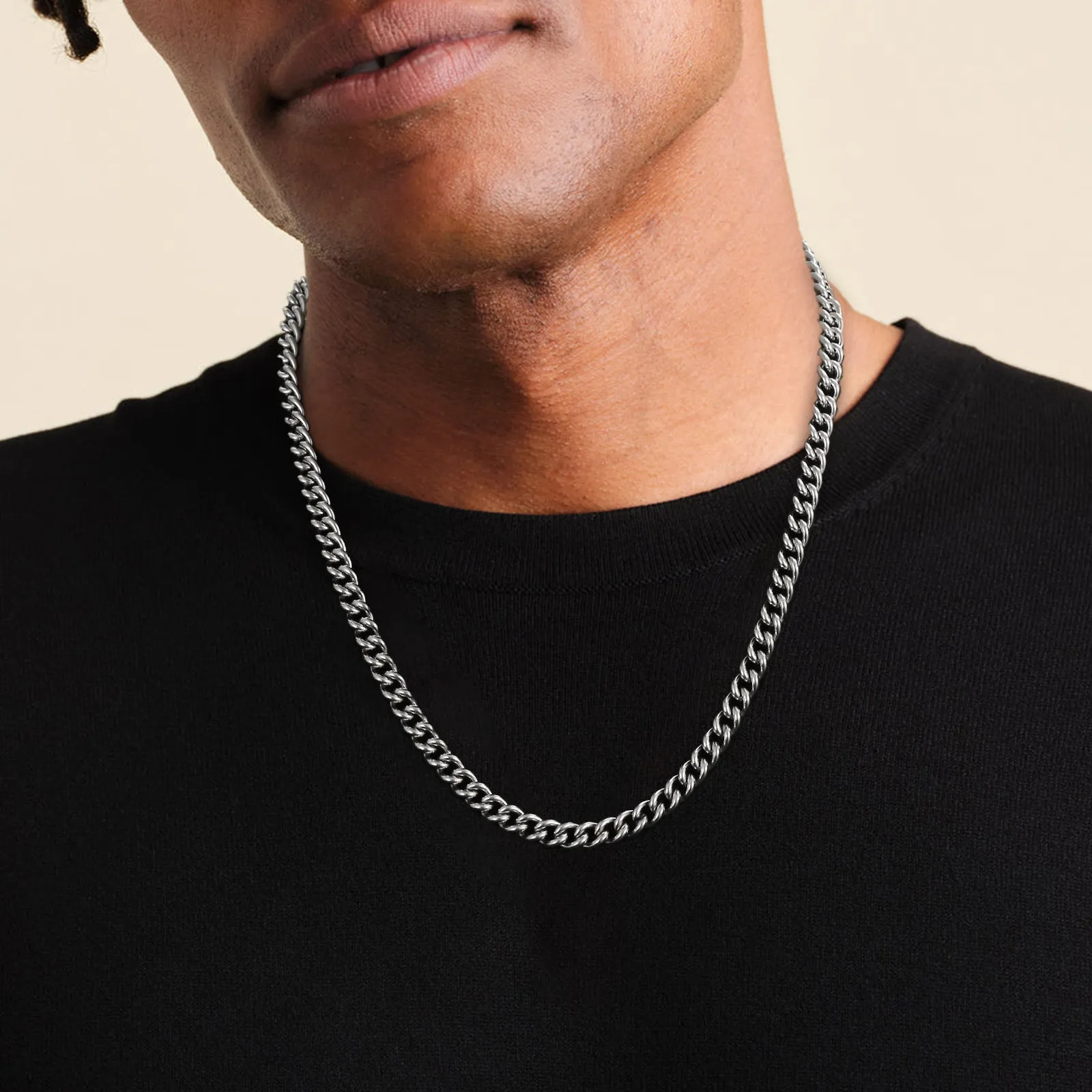 7mm Miami Cuban Link Chain in 18K Gold/ White Gold KRKC
