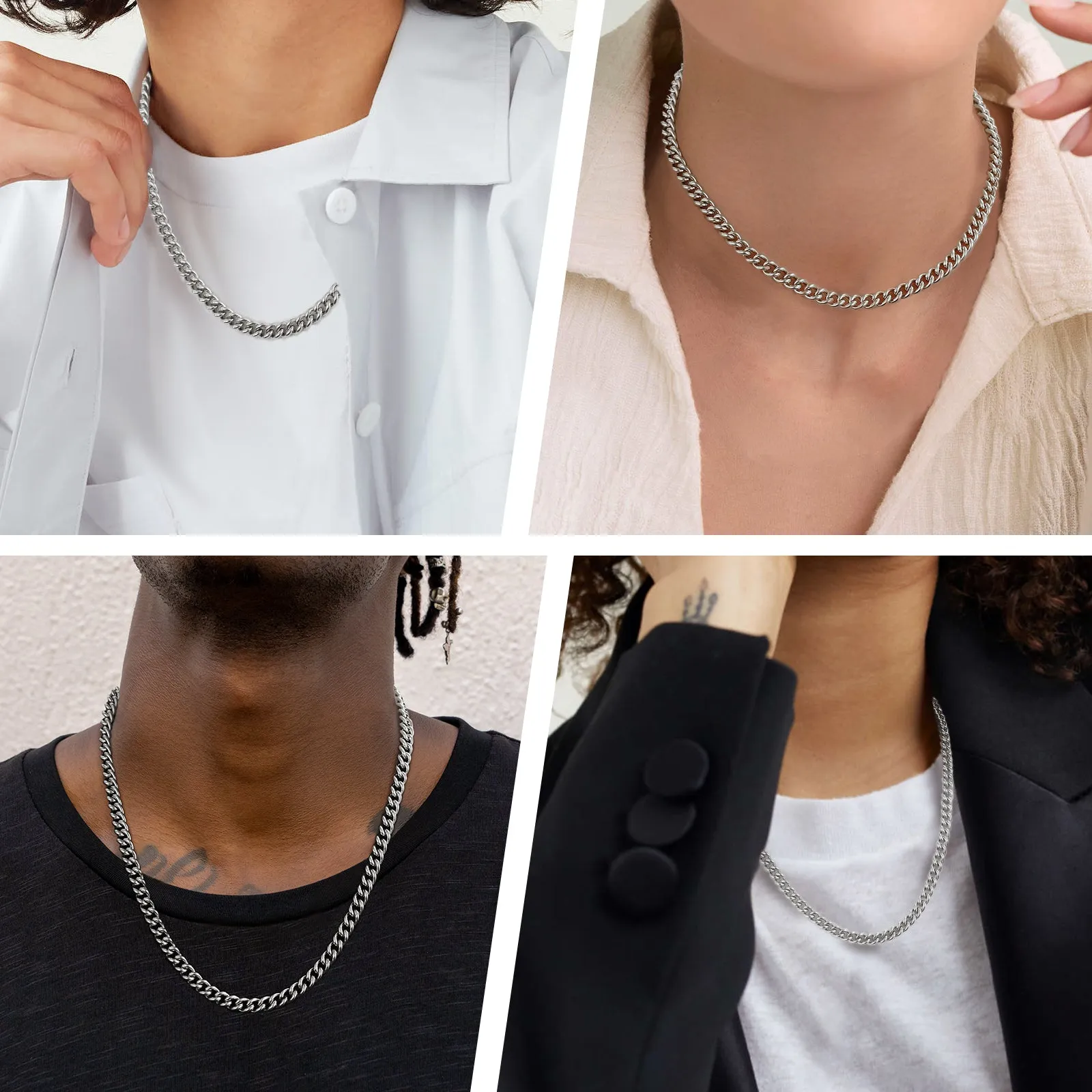 7mm Miami Cuban Link Chain in 18K Gold/ White Gold KRKC