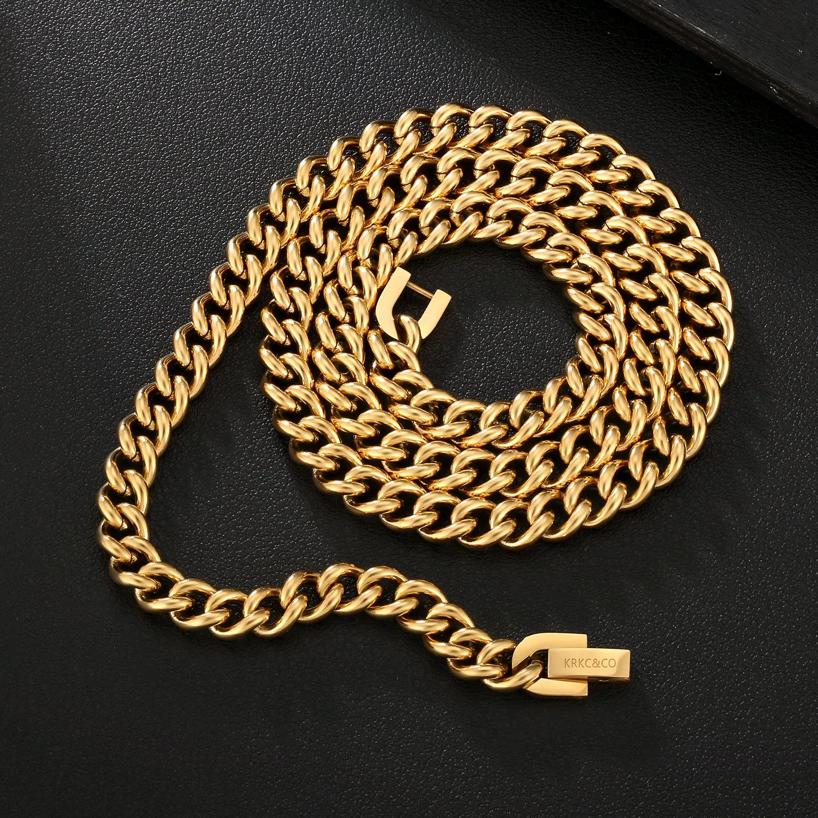 7mm Miami Cuban Link Chain in 18K Gold/ White Gold KRKC