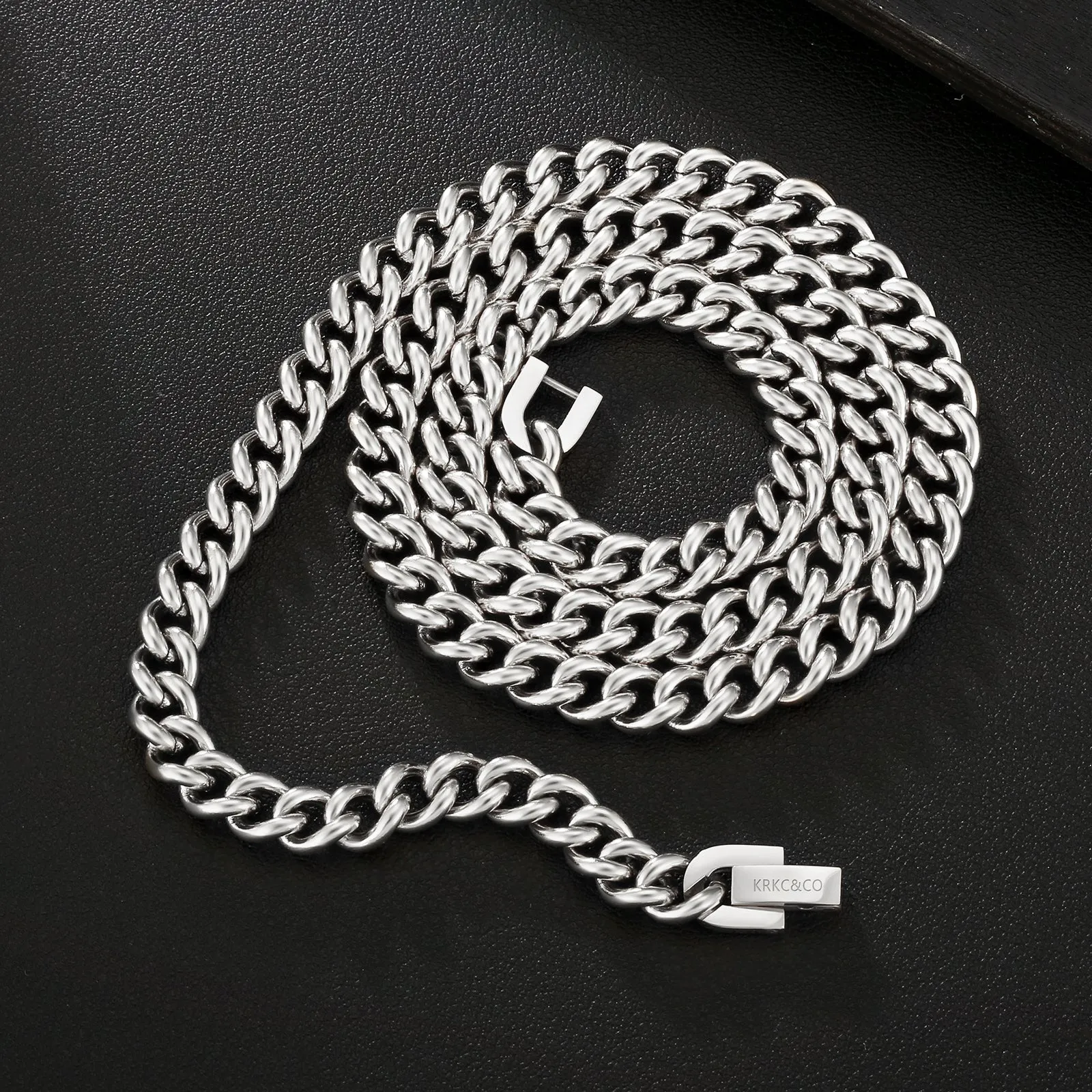7mm Miami Cuban Link Chain in 18K Gold/ White Gold KRKC