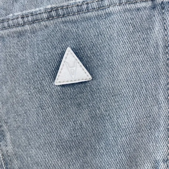 ABRAND A High &amp; Relaxed Distressed Denim Short