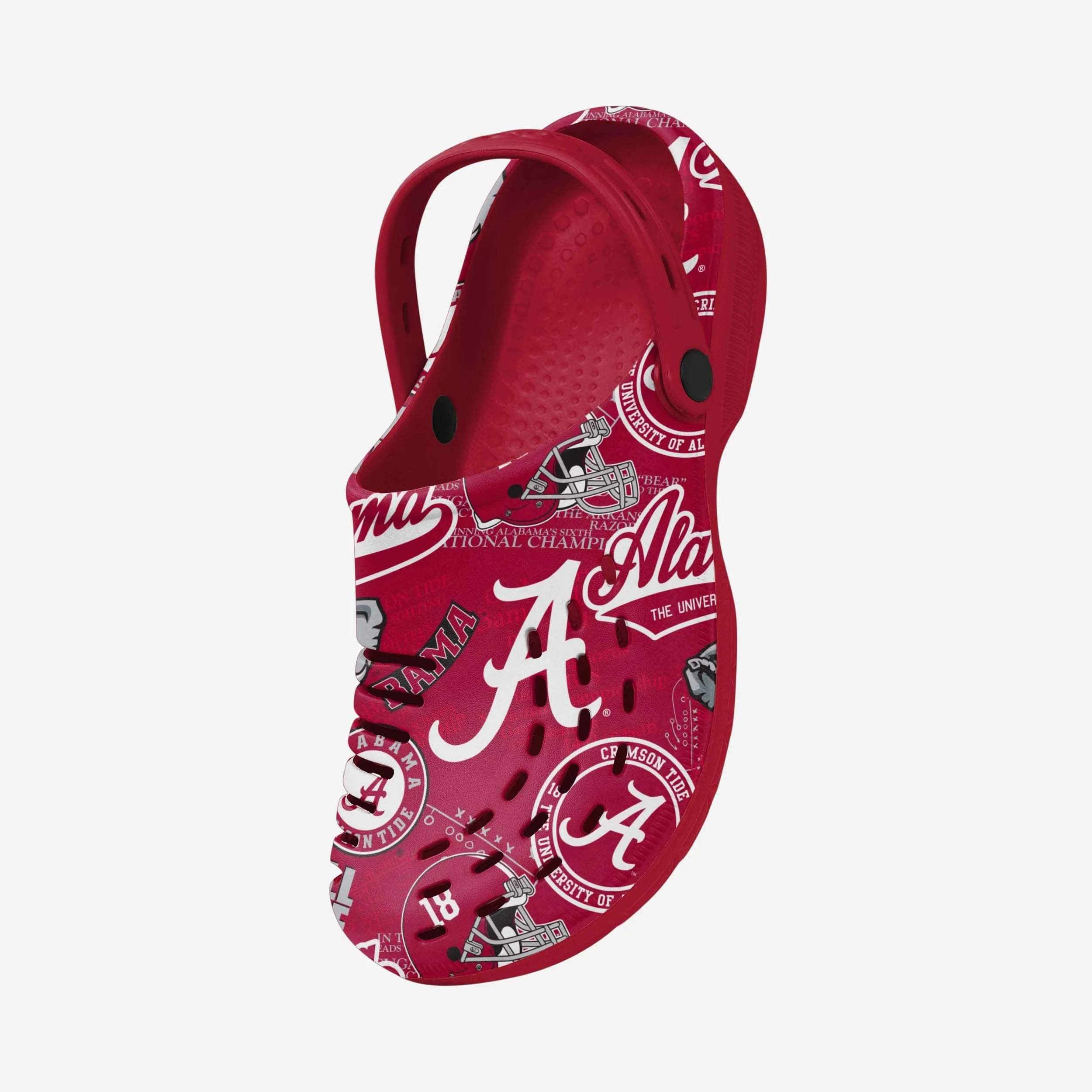 Alabama Crimson Tide Historic Print Clog With Strap
