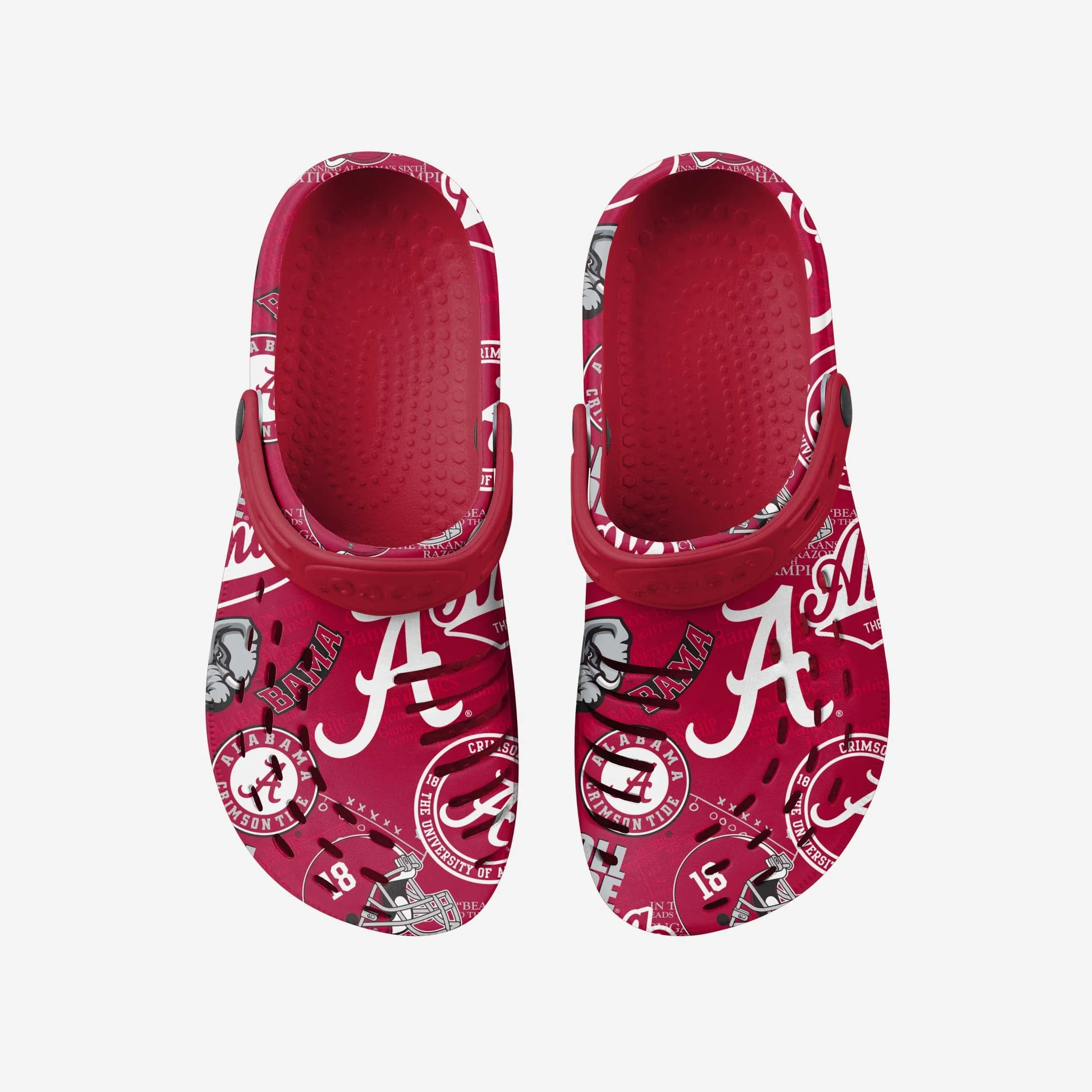 Alabama Crimson Tide Historic Print Clog With Strap