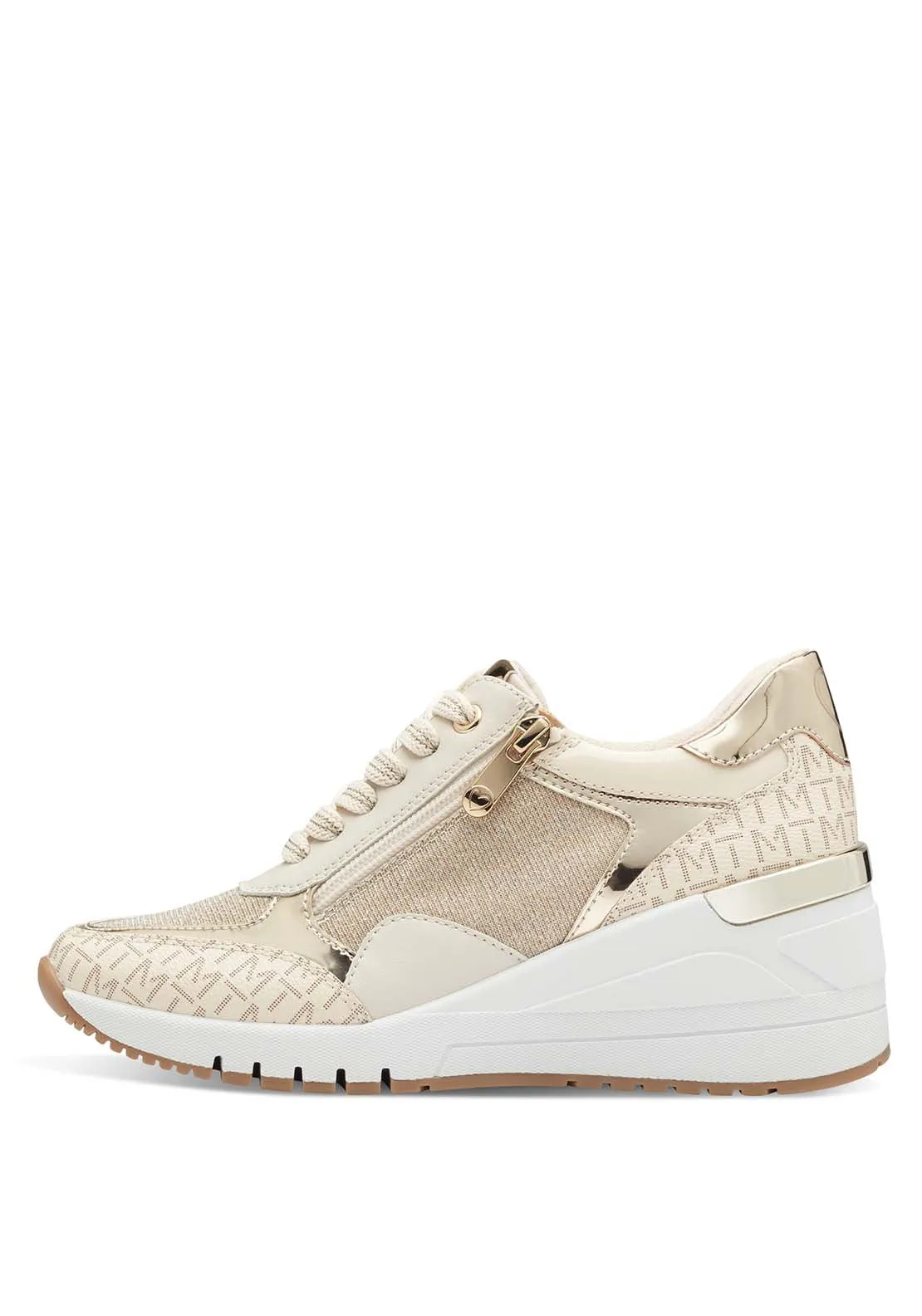 Alex Wedge Trainer - Cream Comb