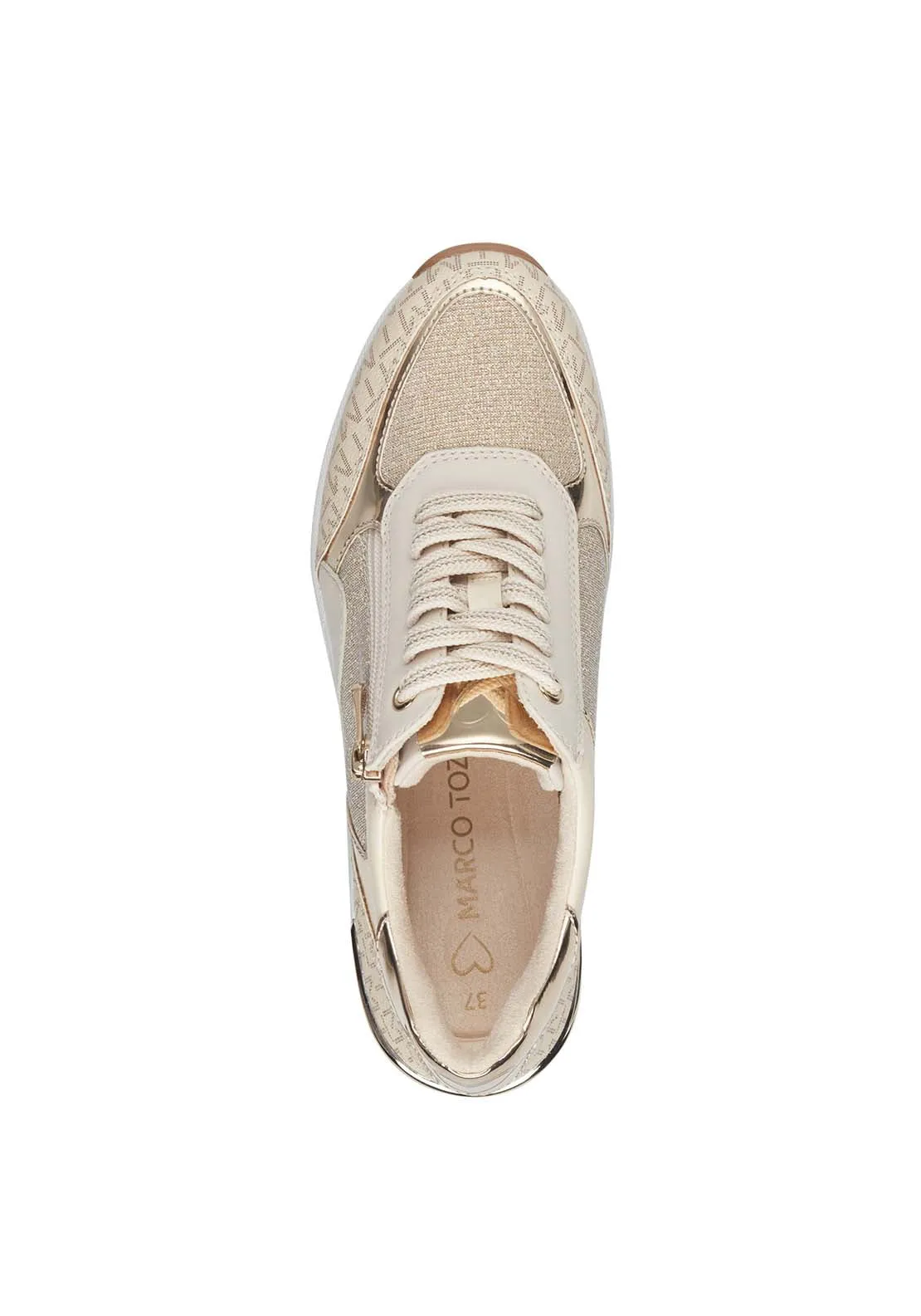 Alex Wedge Trainer - Cream Comb