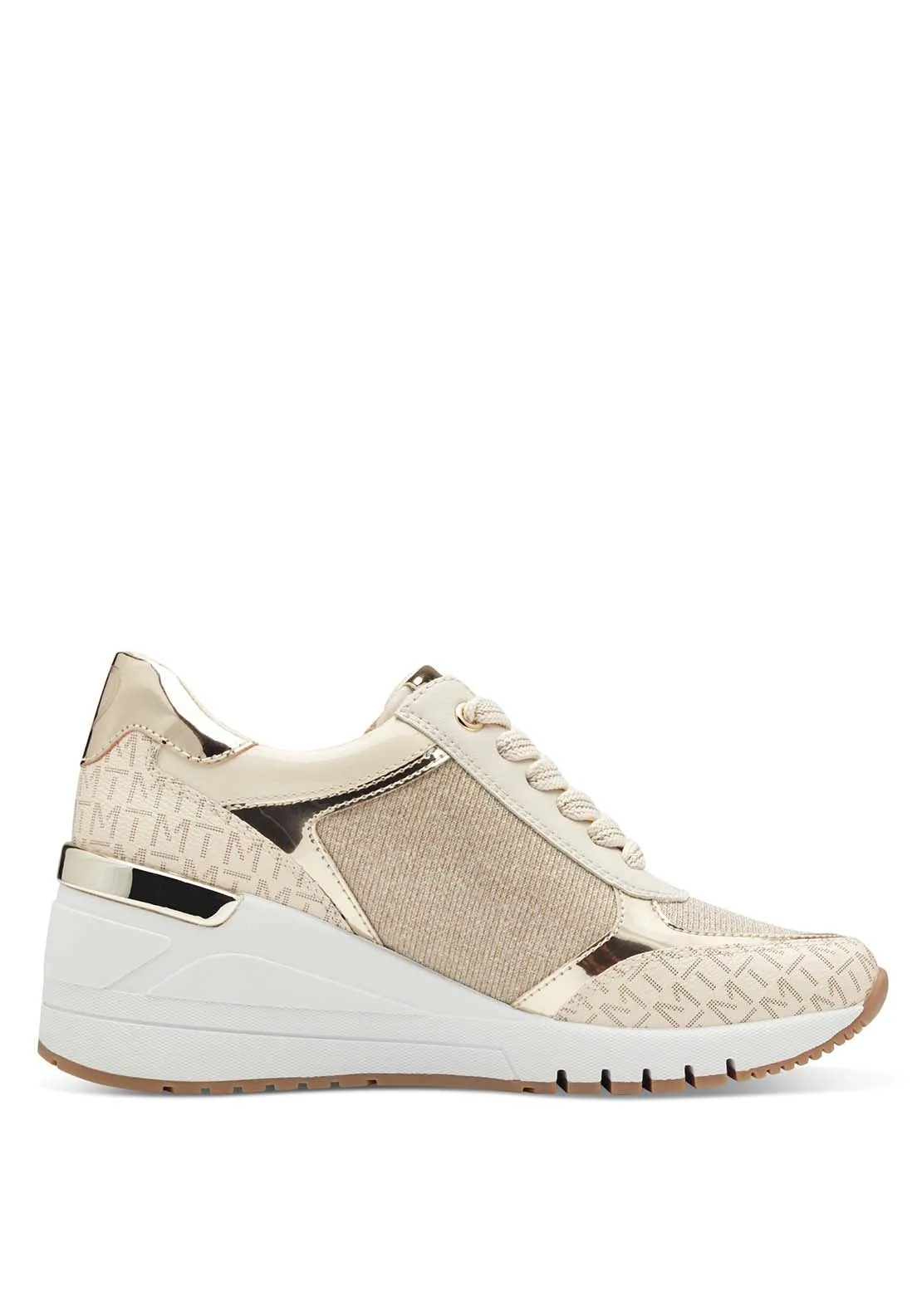 Alex Wedge Trainer - Cream Comb