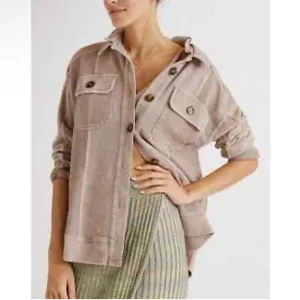 Anthropologie Pilcro Relaxed Shirt Jacket Shacket Size Large