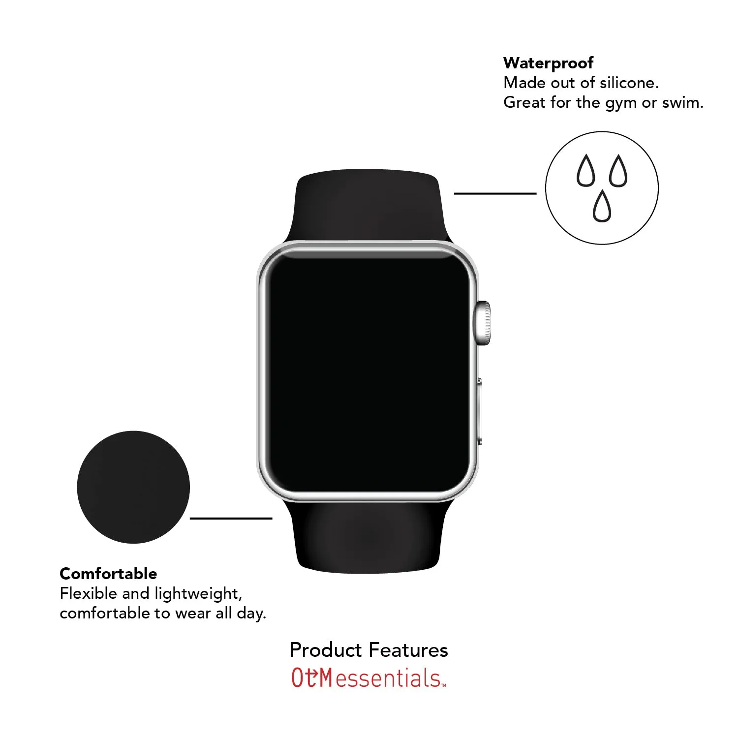 Apple Watch Band, Silicone, University of North Carolina