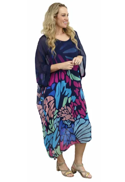 ASPEN silk kaftan dress