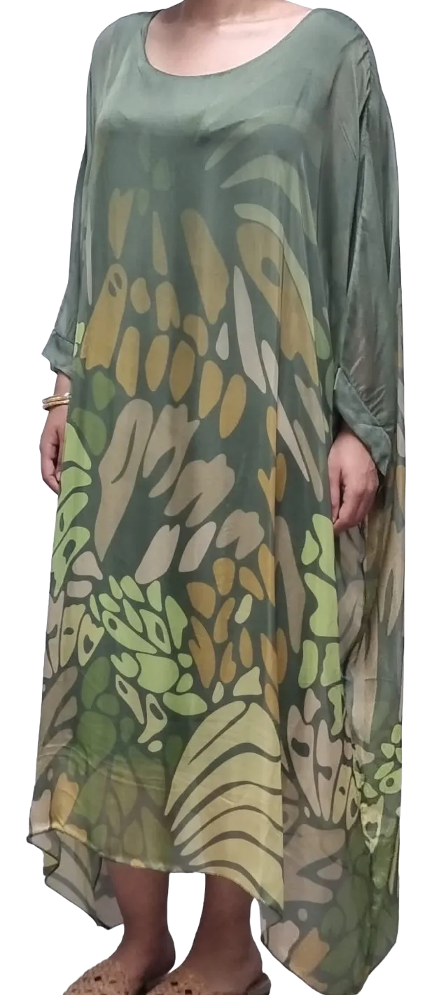 ASPEN silk kaftan dress