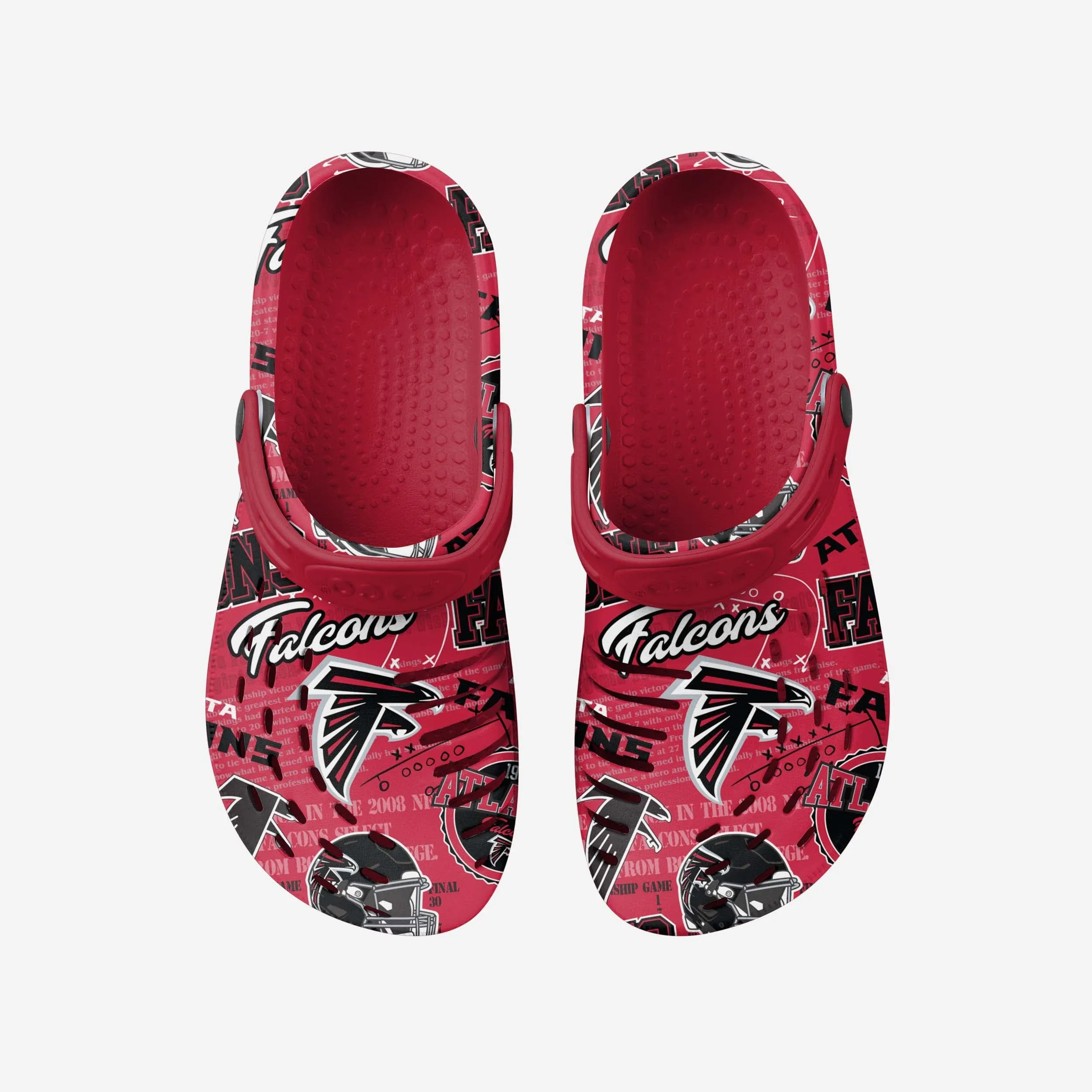 Atlanta Falcons Historic Print Clog With Strap