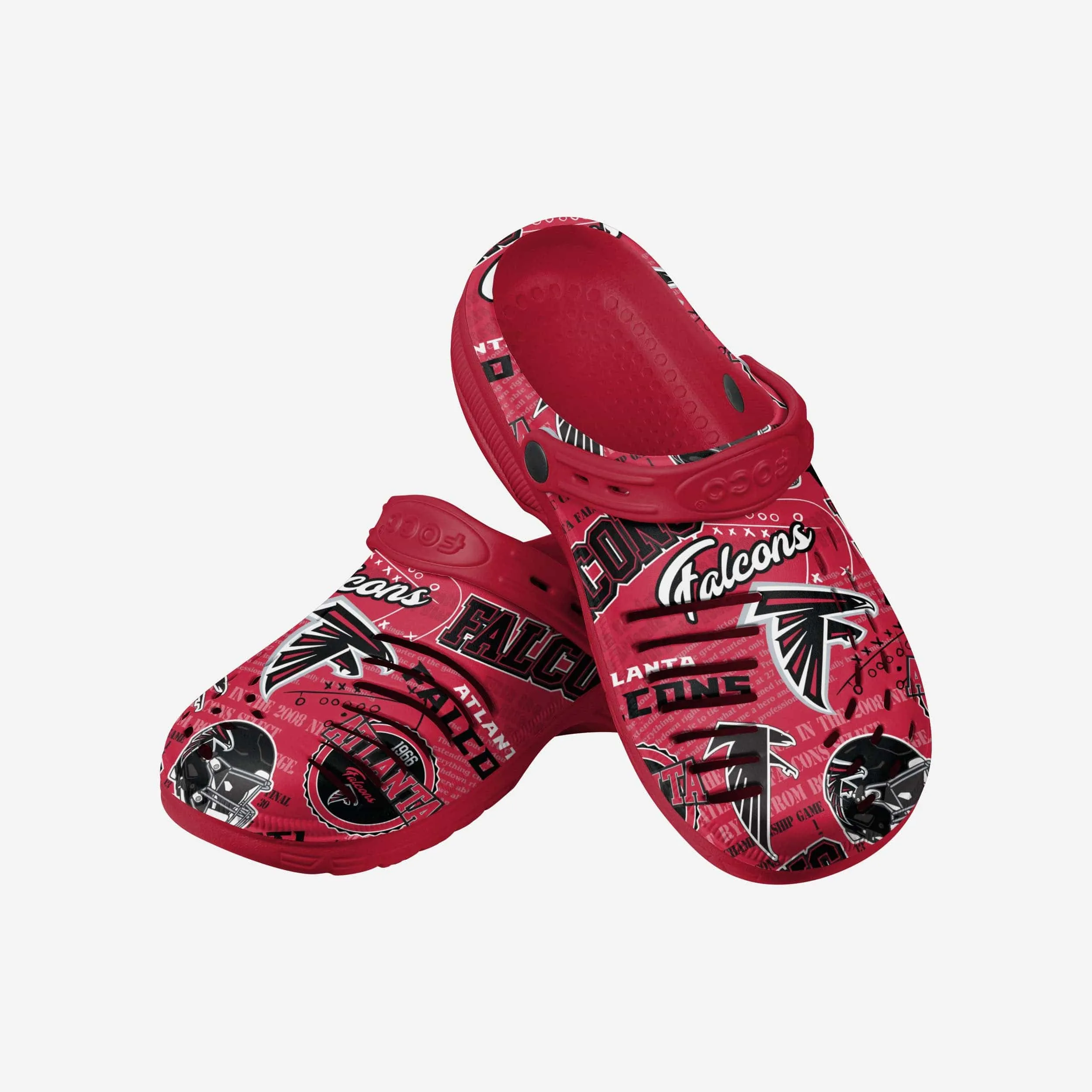 Atlanta Falcons Historic Print Clog With Strap