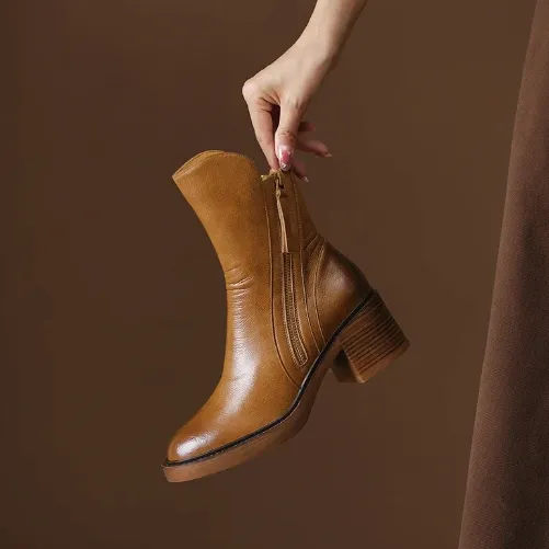 Avalynn | Leather ankle boots