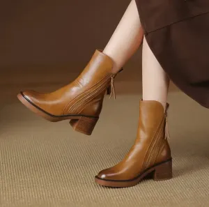 Avalynn | Leather ankle boots