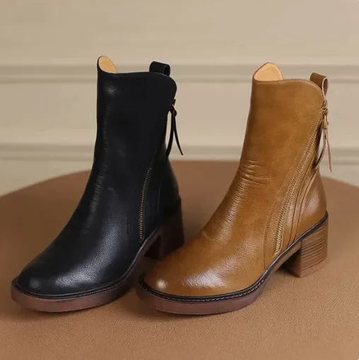Avalynn | Leather ankle boots
