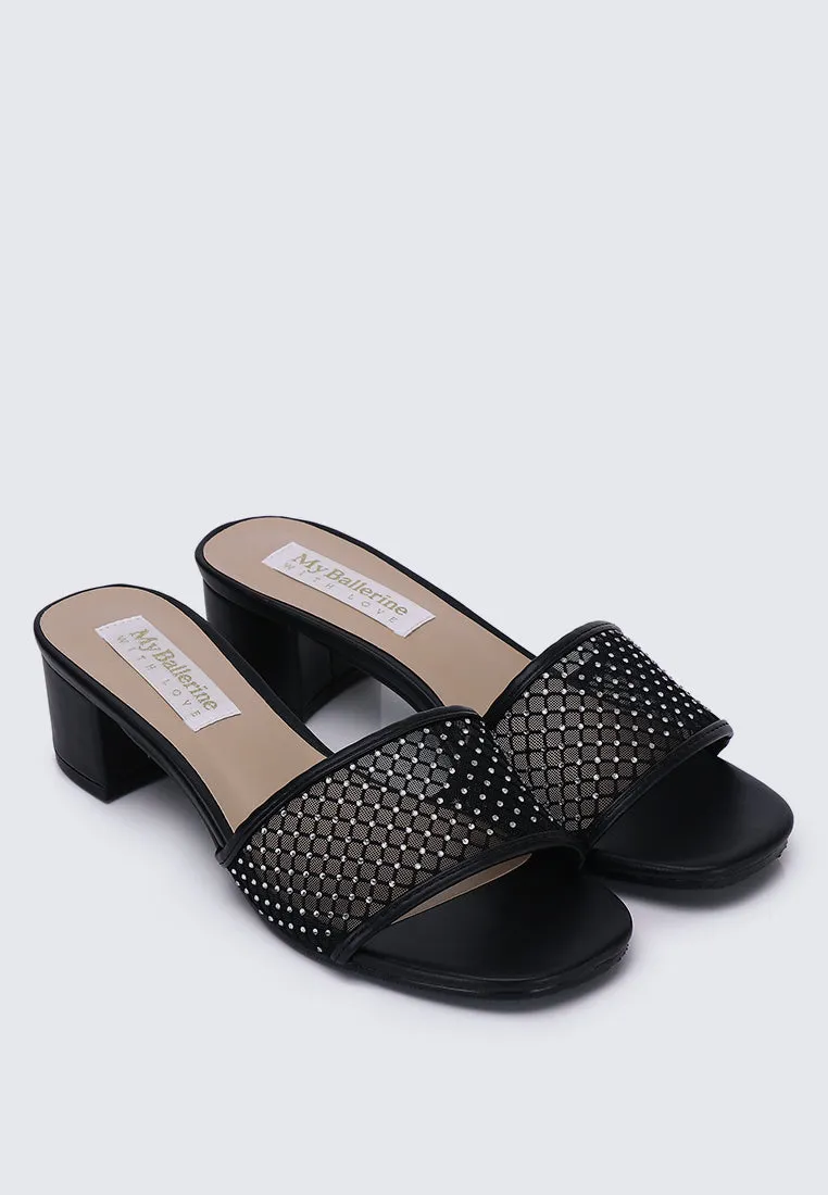 Ayla Comfy Heels In Black