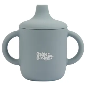 Babies Basic Stage 1 Silicone Trainer Cup with handles for Babies, Blue