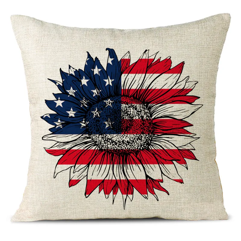 Beautiful Flower Linen Pillowcase