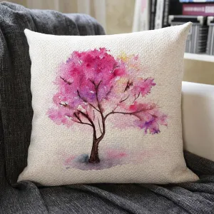 Beautiful Flower Linen Pillowcase