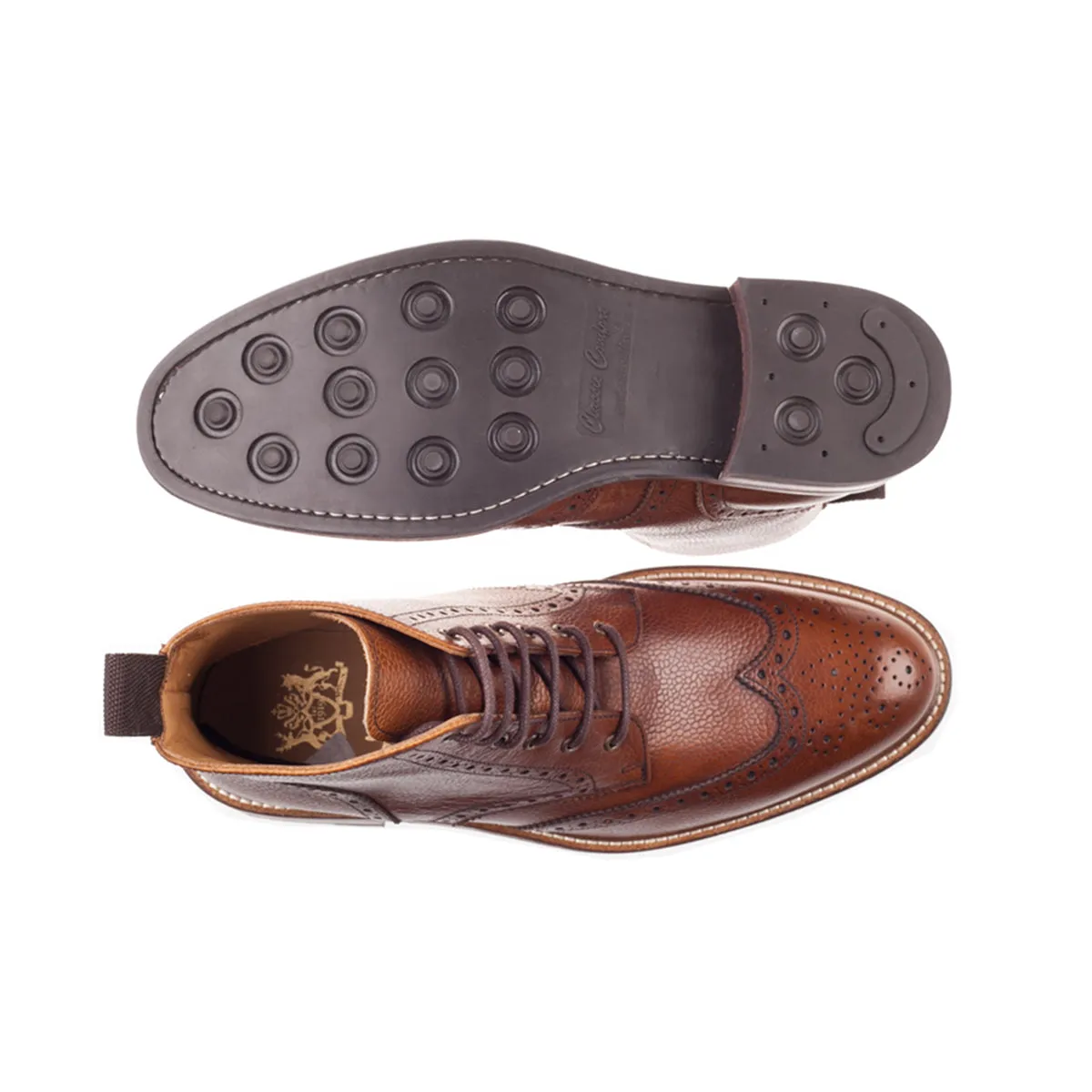 Bidbury Tan Brogue Boots