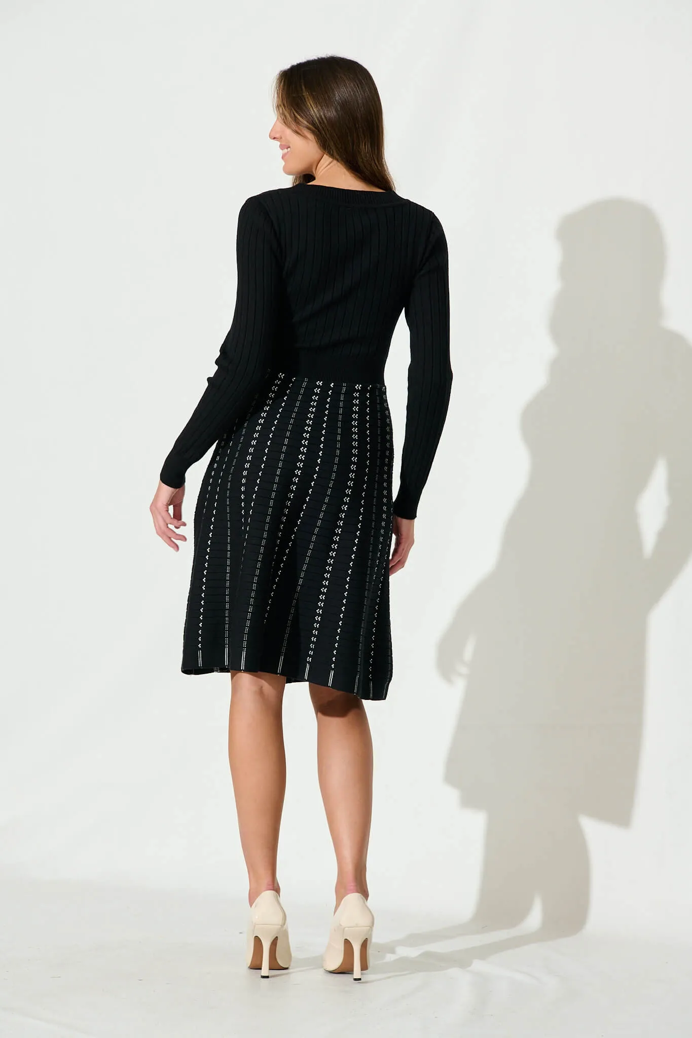 Black Knit Dress - Elegant & Chic