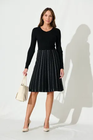 Black Knit Dress - Elegant & Chic