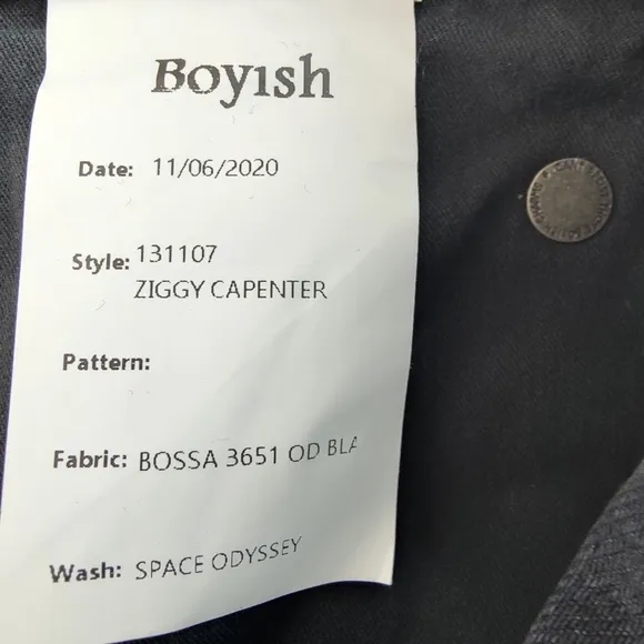 Boyish Denim The Ziggy Carpenter Jeans In Space Odyssey Size 26