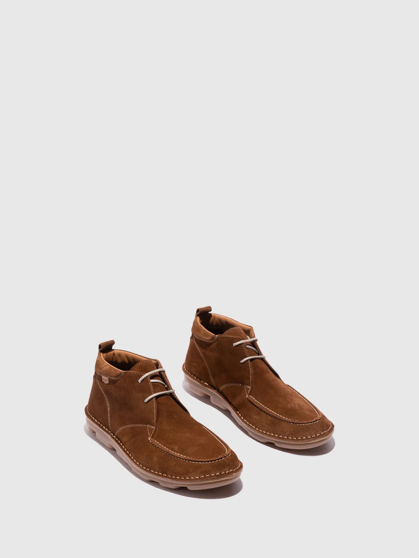 Brown Lace-up Ankle Boots