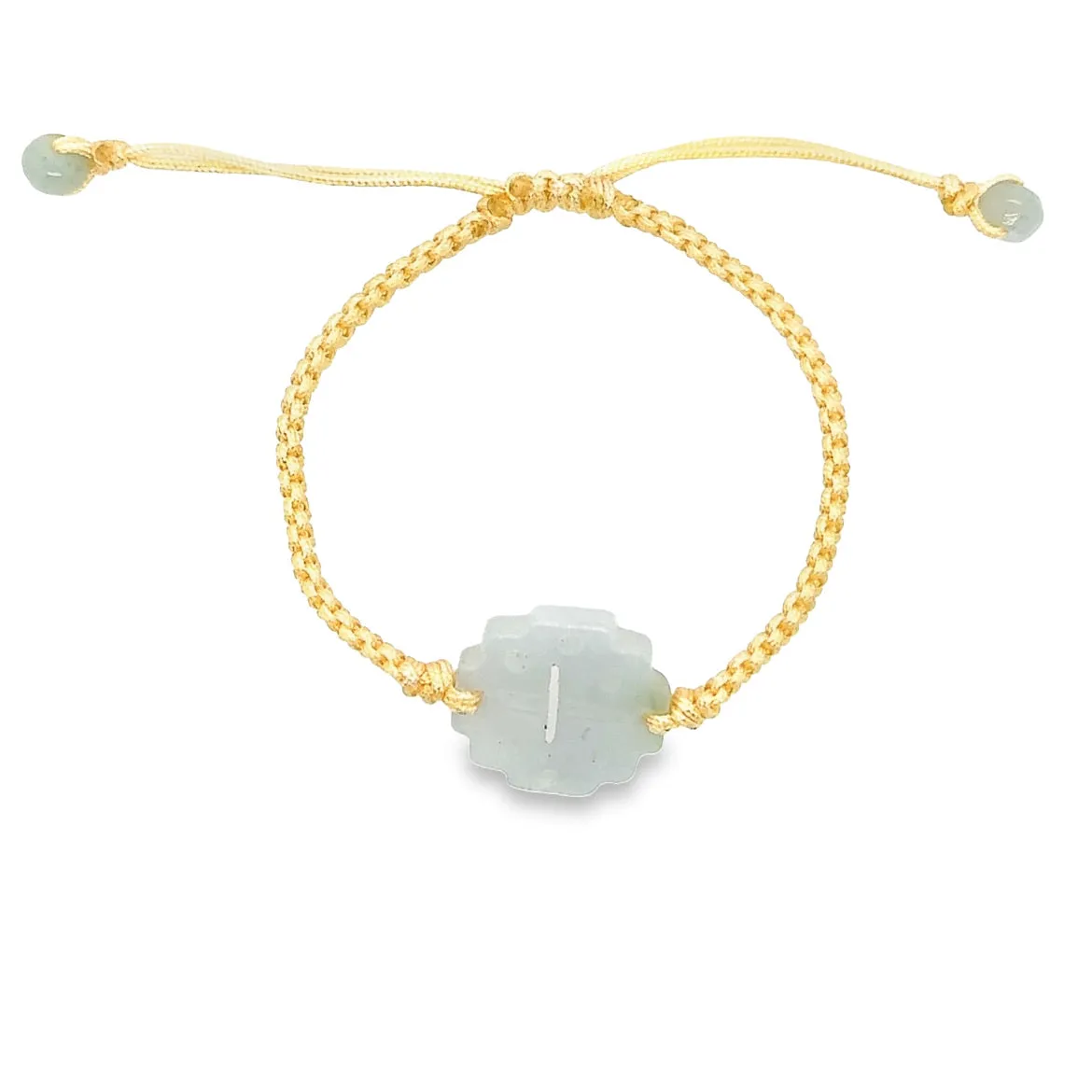Burmese Jadeite Amulet of Protection Children's Silk Bracelet