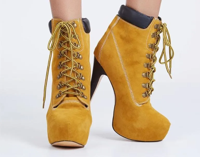 Casual Brown Heel boots