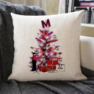 Christmas Themed Linen Pillowcase