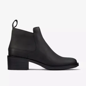 Clarks Women's Memi Zip Black Leather 26161654