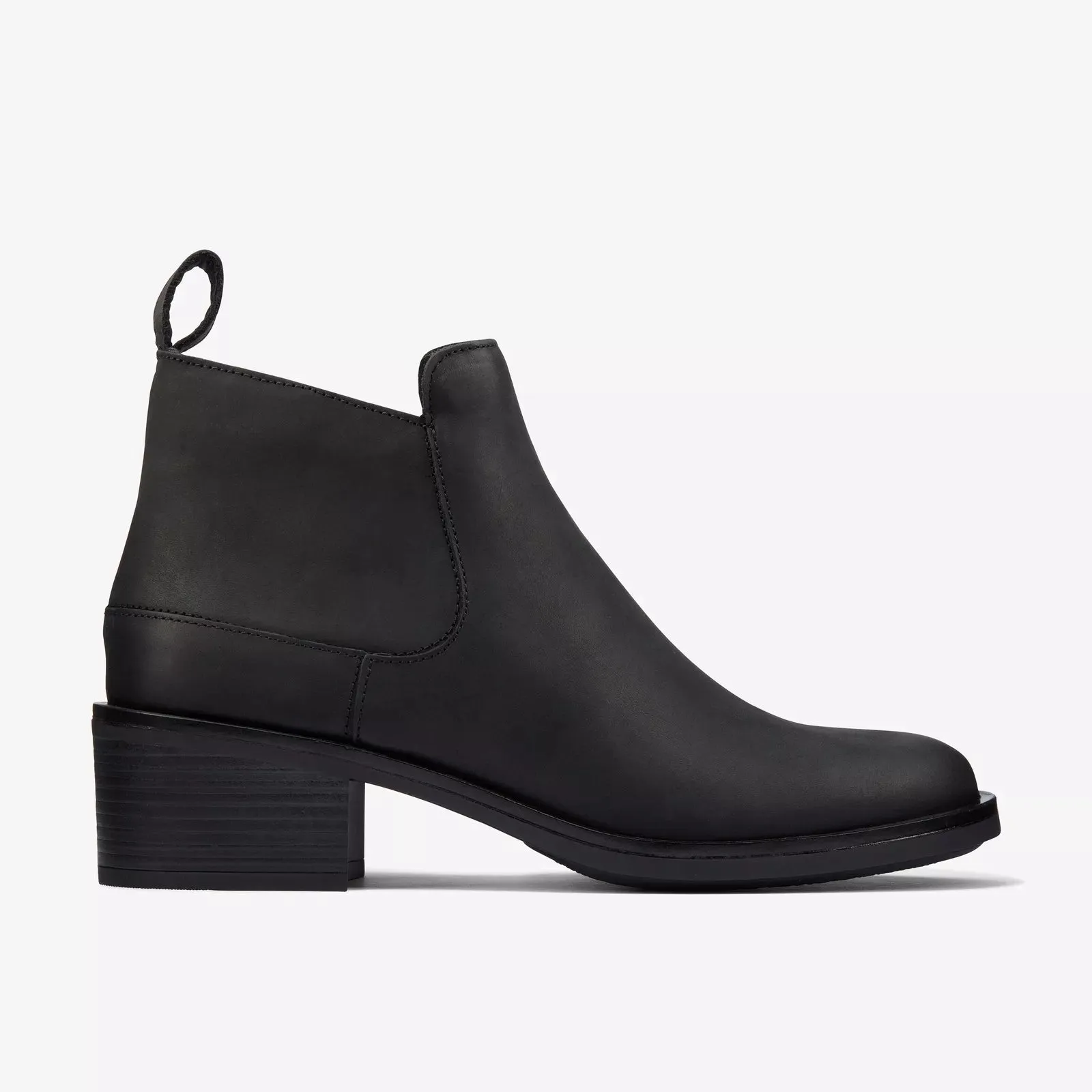 Clarks Women's Memi Zip Black Leather 26161654