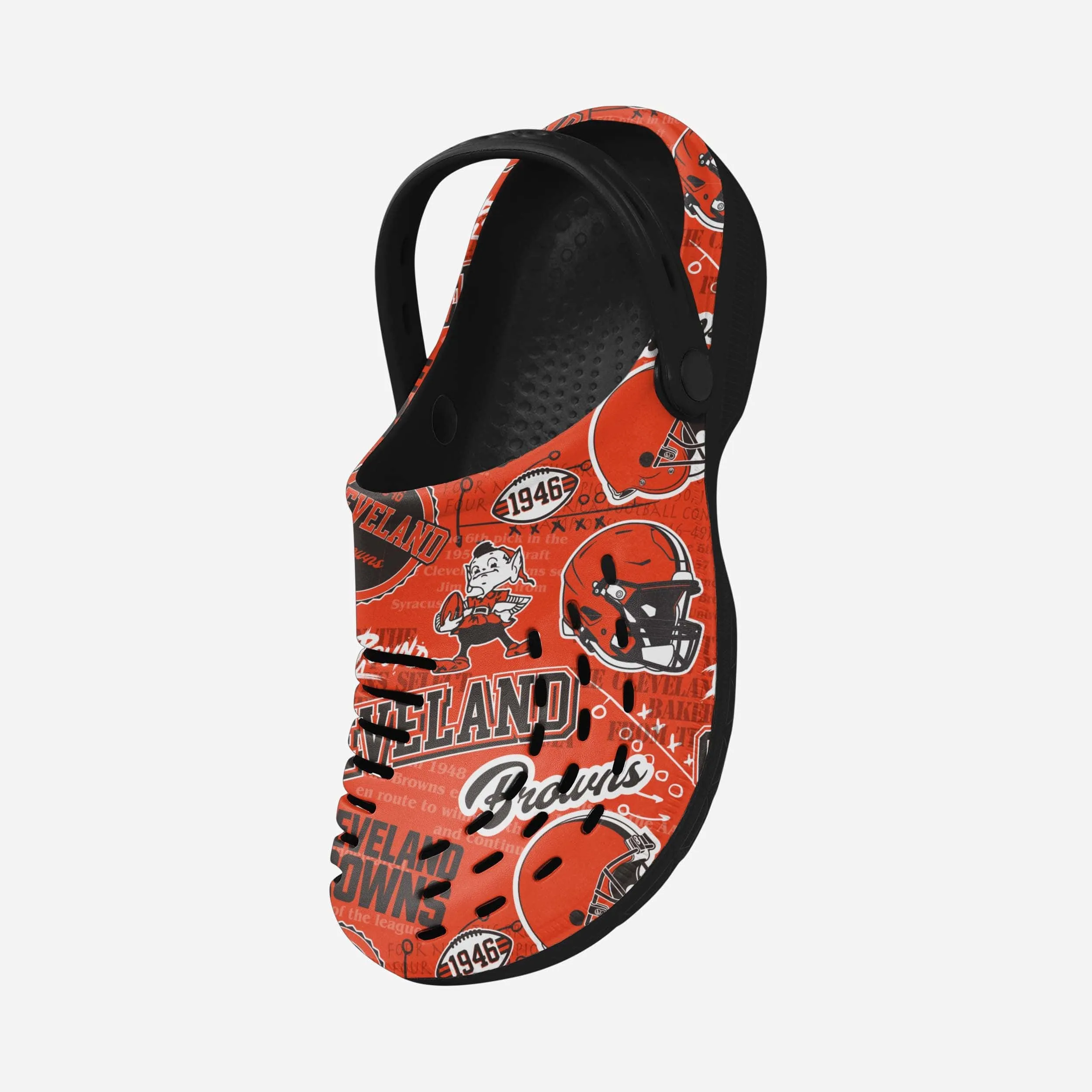 Cleveland Browns Historic Print Clog With Strap