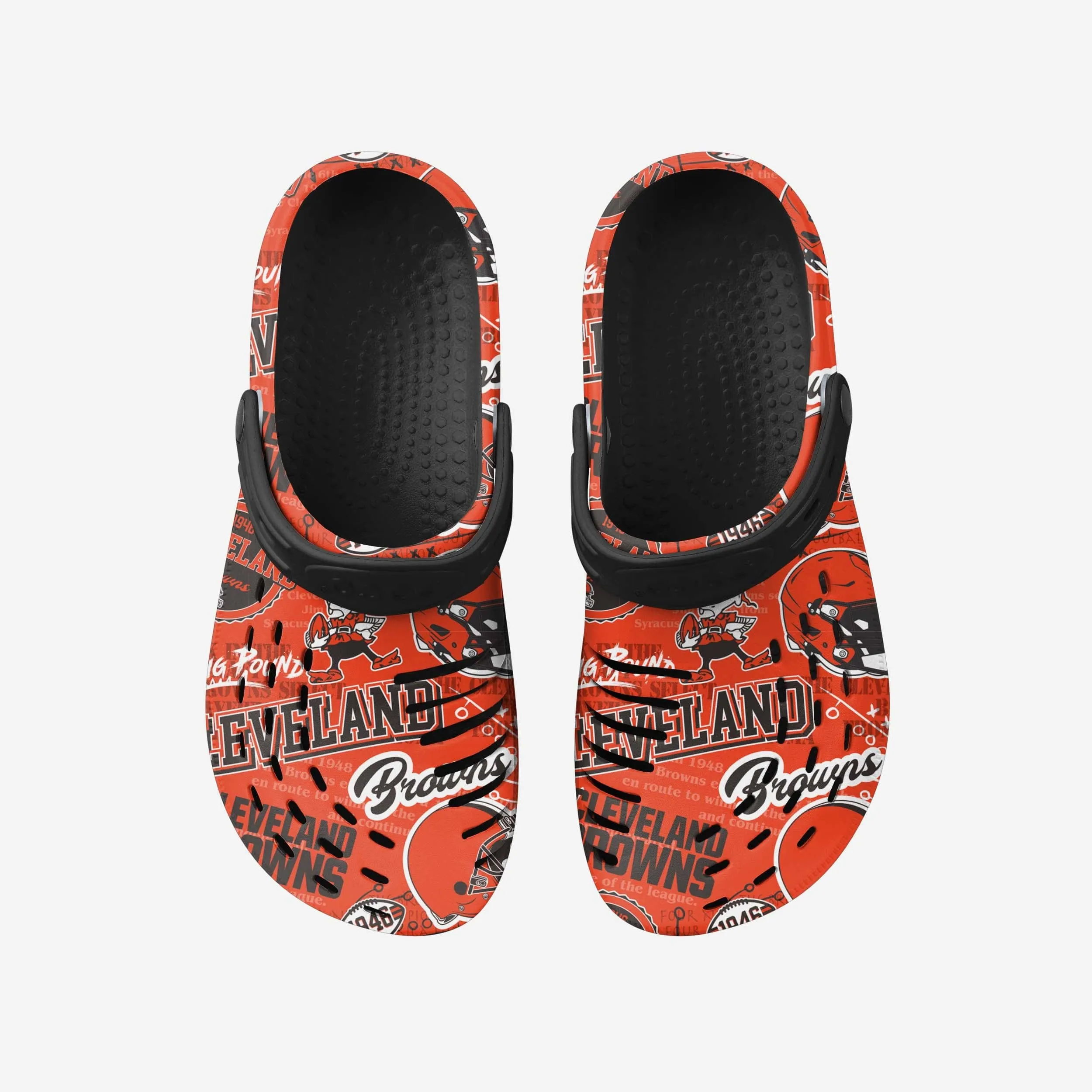 Cleveland Browns Historic Print Clog With Strap