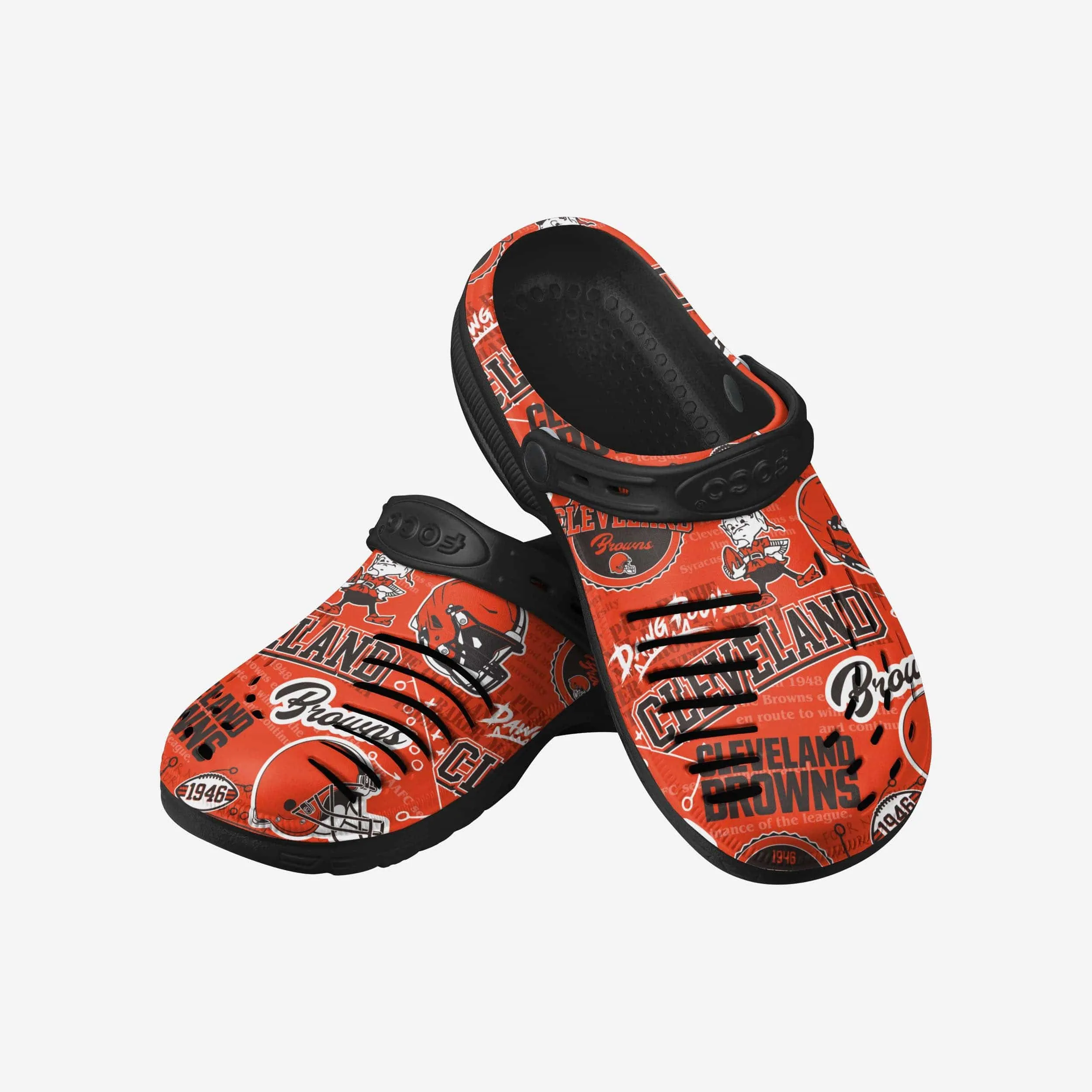 Cleveland Browns Historic Print Clog With Strap