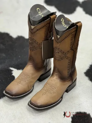 CUADRA BOOTS PANZA DE AVESTRUZ FLAME ORIX LASER & WOVEN SQUARE TOE