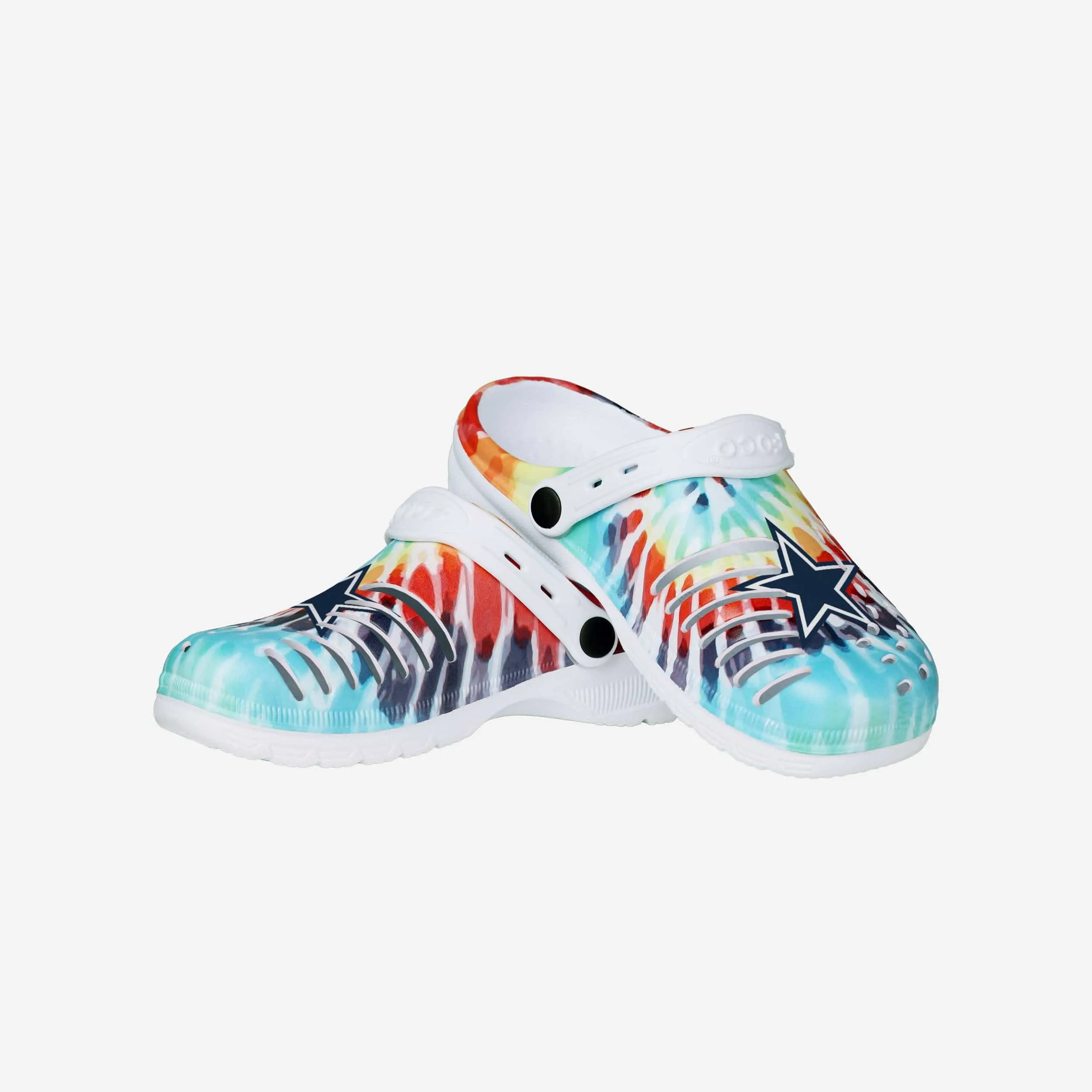 Dallas Cowboys Womens Tie-Dye Clog With Strap