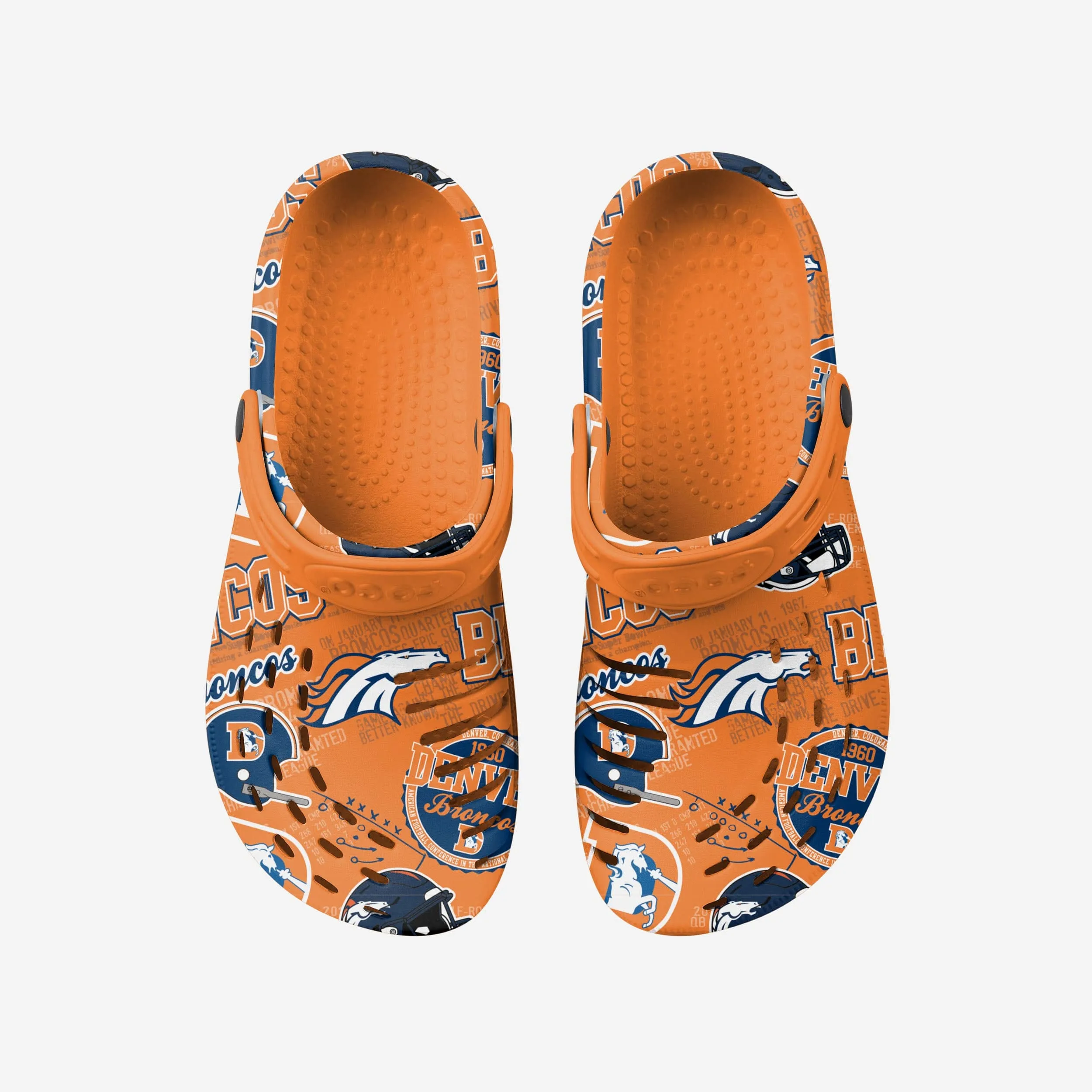 Denver Broncos Historic Print Clog With Strap