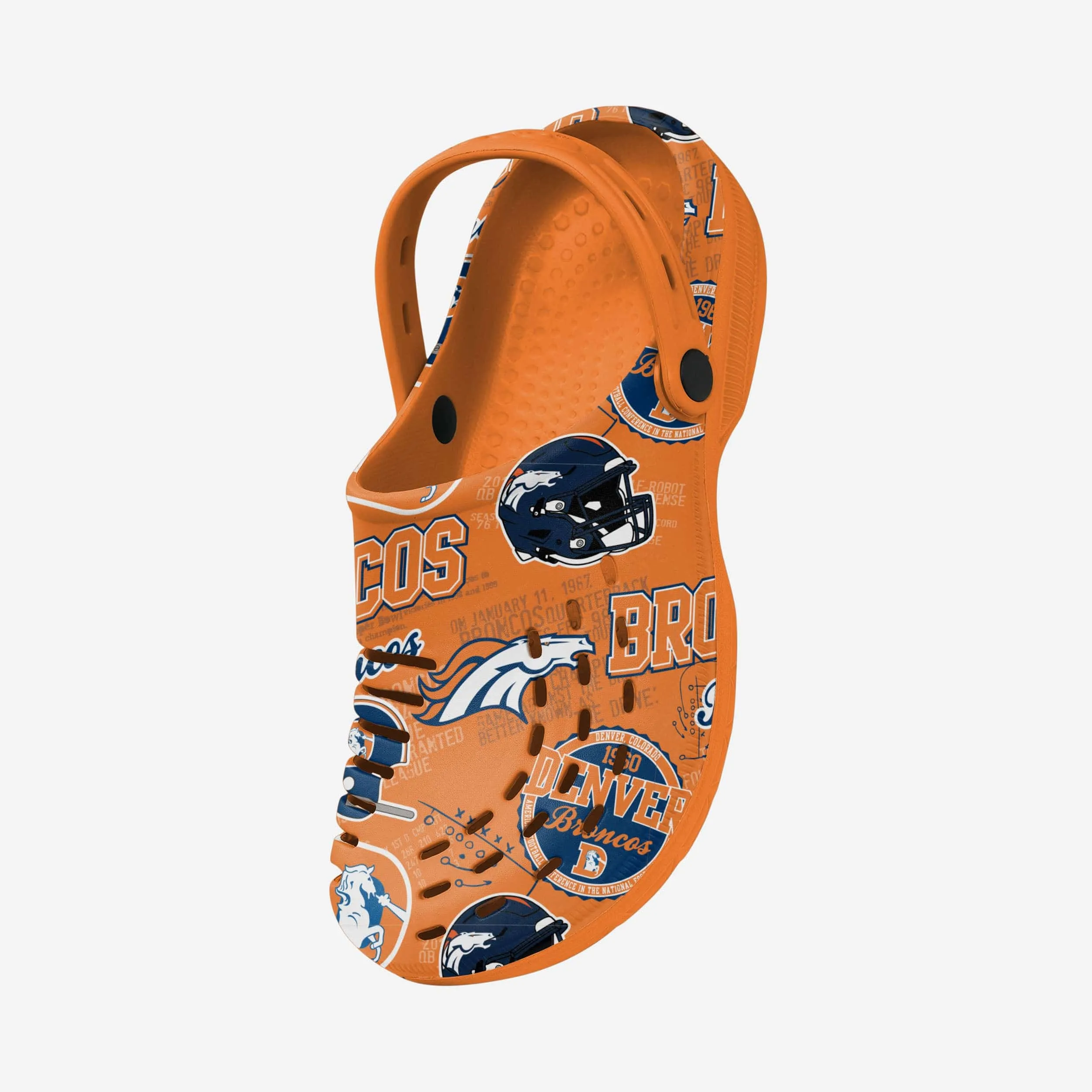 Denver Broncos Historic Print Clog With Strap