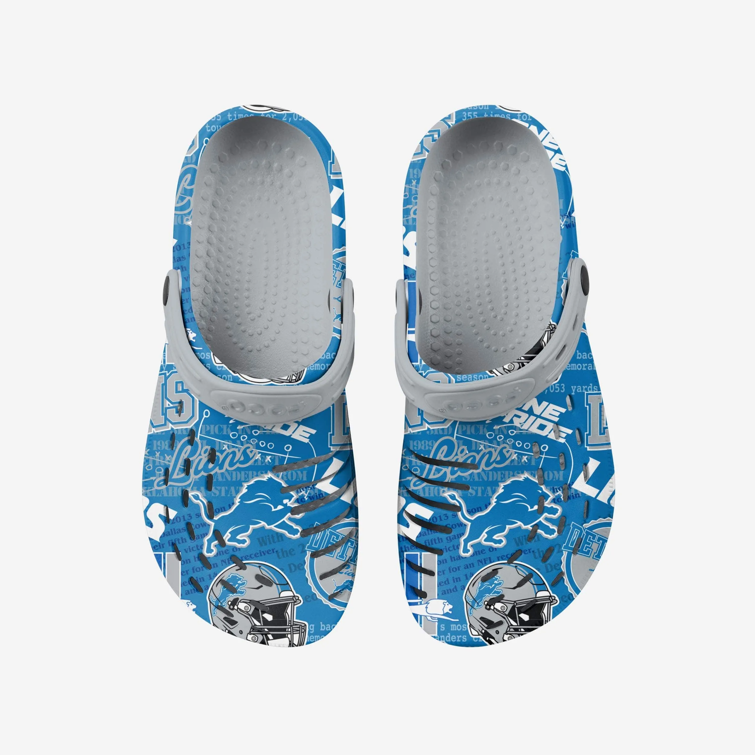 Detroit Lions Historic Print Clog With Strap