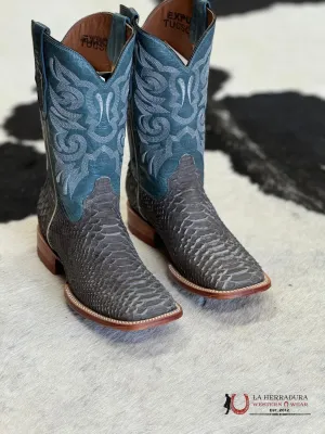 DILIGENCIA GREY NOBUCK PYTHON NAPA CAOBA BOOT