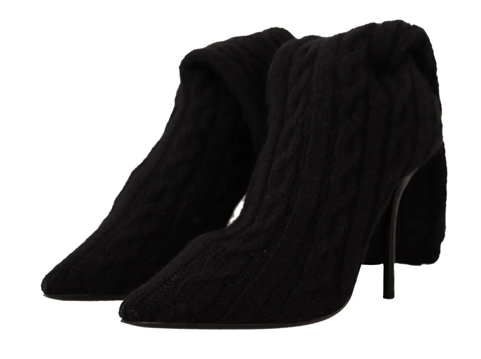 Dolce & Gabbana Black Elegant Stretch Sock Boots