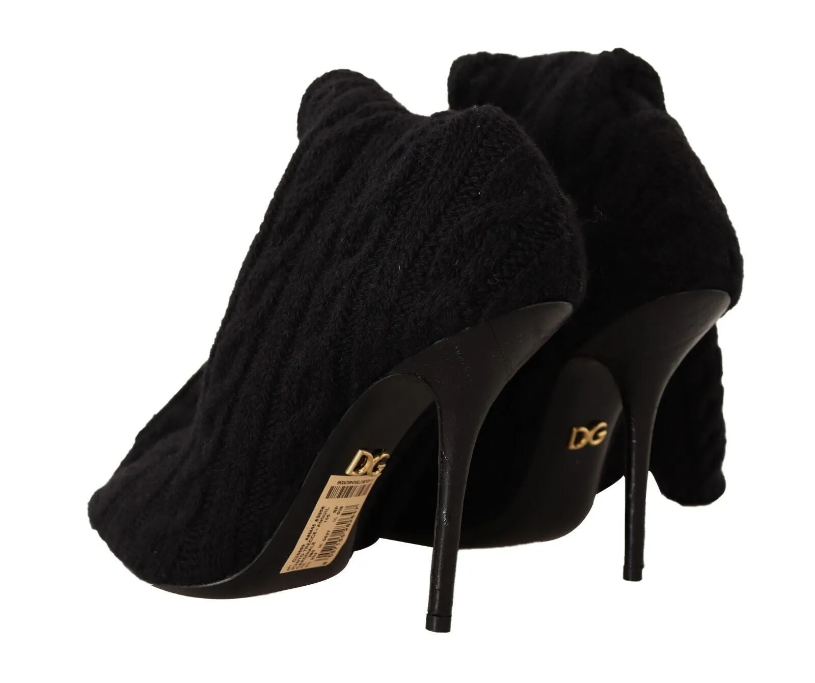 Dolce & Gabbana Black Elegant Stretch Sock Boots