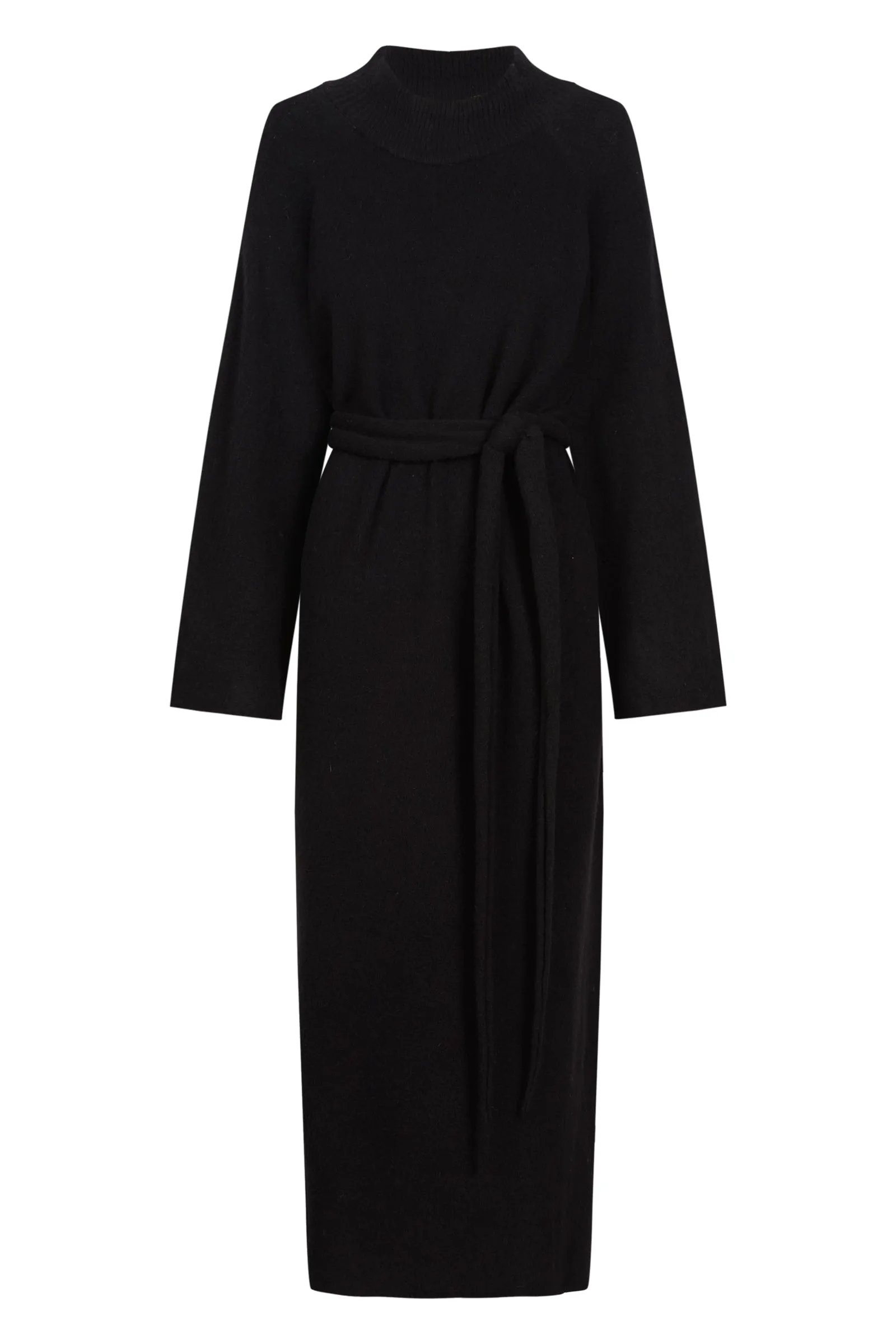 EB & IVE Paarl Tie Knit Dress Ebony