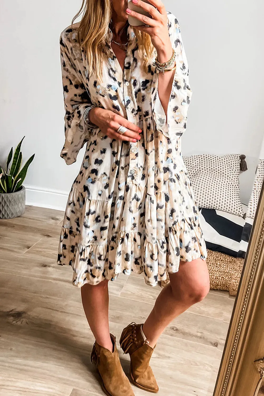 Effortless Chic Loose Button Dress for Women